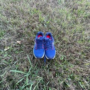 NIKE Zoom Pegasus 34 SIZE 7.5 Running Shoes Navy Blue White 880560-405 EUC